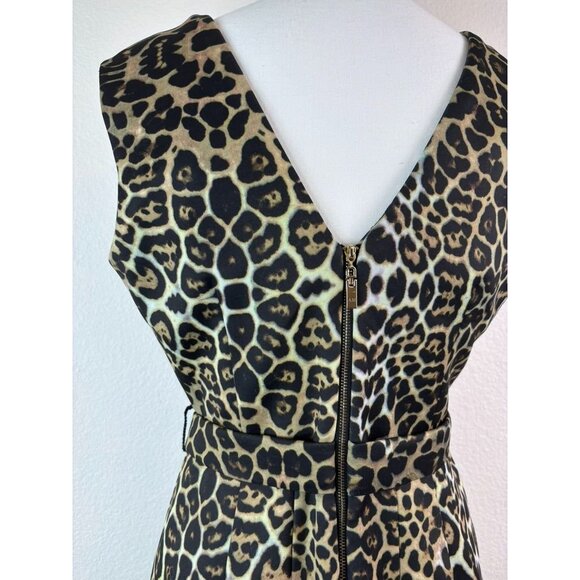 Alberto Makali womens medium animal print floral fitted knee length belted dress - Picture 7 of 9